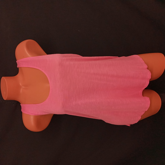 1X Sexy Ambiance apparel pink open back blended sleeveless top - Picture 2 of 9